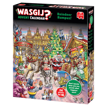 Wasgij - Advent Calendar - Reindeer Rumpus! - 24 x 54 Piece Jigsaw Puzzle
