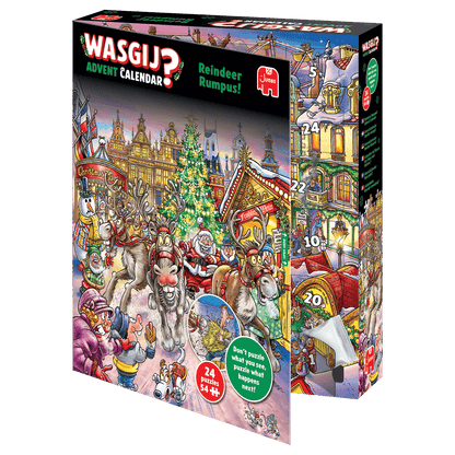 Wasgij - Advent Calendar - Reindeer Rumpus! - 24 x 54 Piece Jigsaw Puzzle
