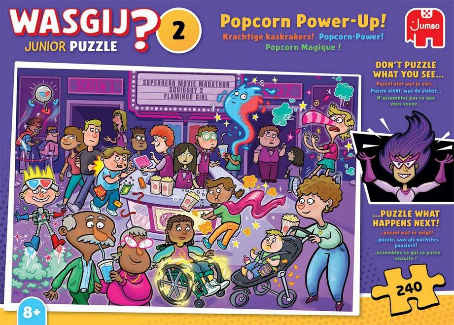 Wasgij - Junior 2 Popcorn Power-Up's! - 240 Piece Jigsaw Puzzle