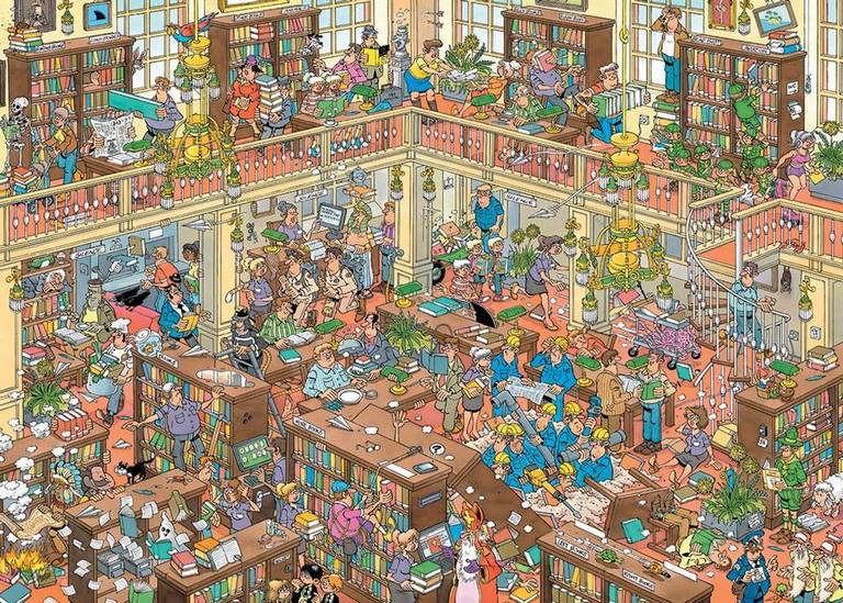 Jan Van Haasteren - The Library - 500XL Piece Jigsaw Puzzle
