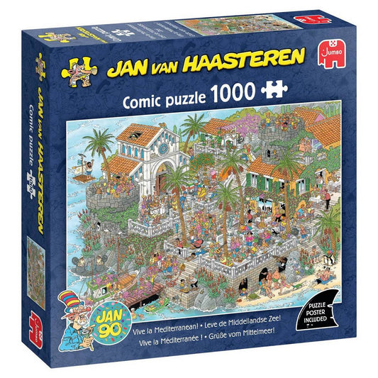 Jan Van Haasteren - Vive La Mediterranean - 1000 Piece Jigsaw Puzzle