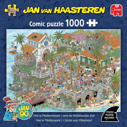 Jan Van Haasteren - Vive La Mediterranean - 1000 Piece Jigsaw Puzzle