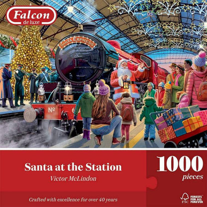 Falcon de Luxe - Santa at the Station - 1000 Piece Jigsaw Puzzle