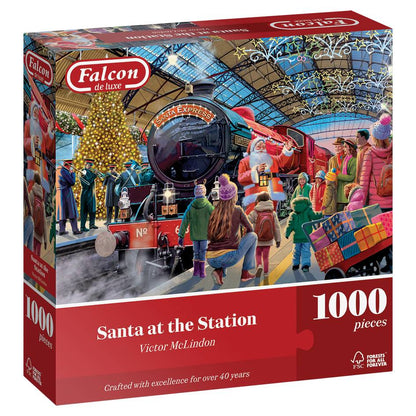 Falcon de Luxe - Santa at the Station - 1000 Piece Jigsaw Puzzle