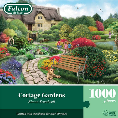 Falcon de Luxe - Cottage Gardens - 1000 Piece Jigsaw Puzzle