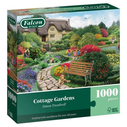 Falcon de Luxe - Cottage Gardens - 1000 Piece Jigsaw Puzzle