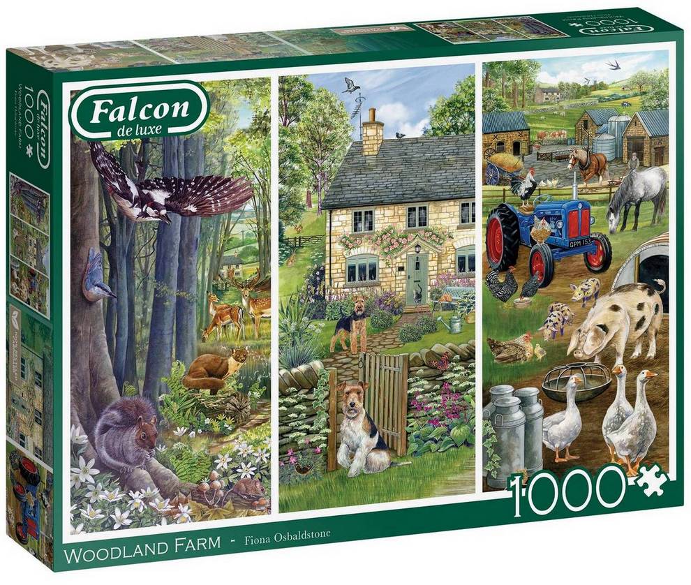 Falcon de Luxe - Woodland Farm  - 1000 Piece Jigsaw Puzzle