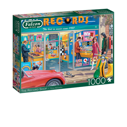 Falcon de Luxe - The Record Shop - 1000 Piece Jigsaw Puzzle