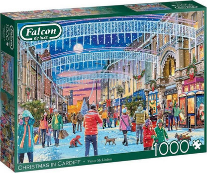 Falcon de Luxe - Christmas in Cardiff - 1000 Piece Jigsaw Puzzle