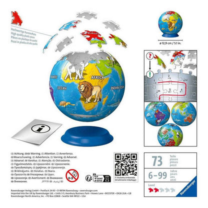 Ravensburger - Childrens Globe - 72 Piece 3D Jigsaw Puzzle