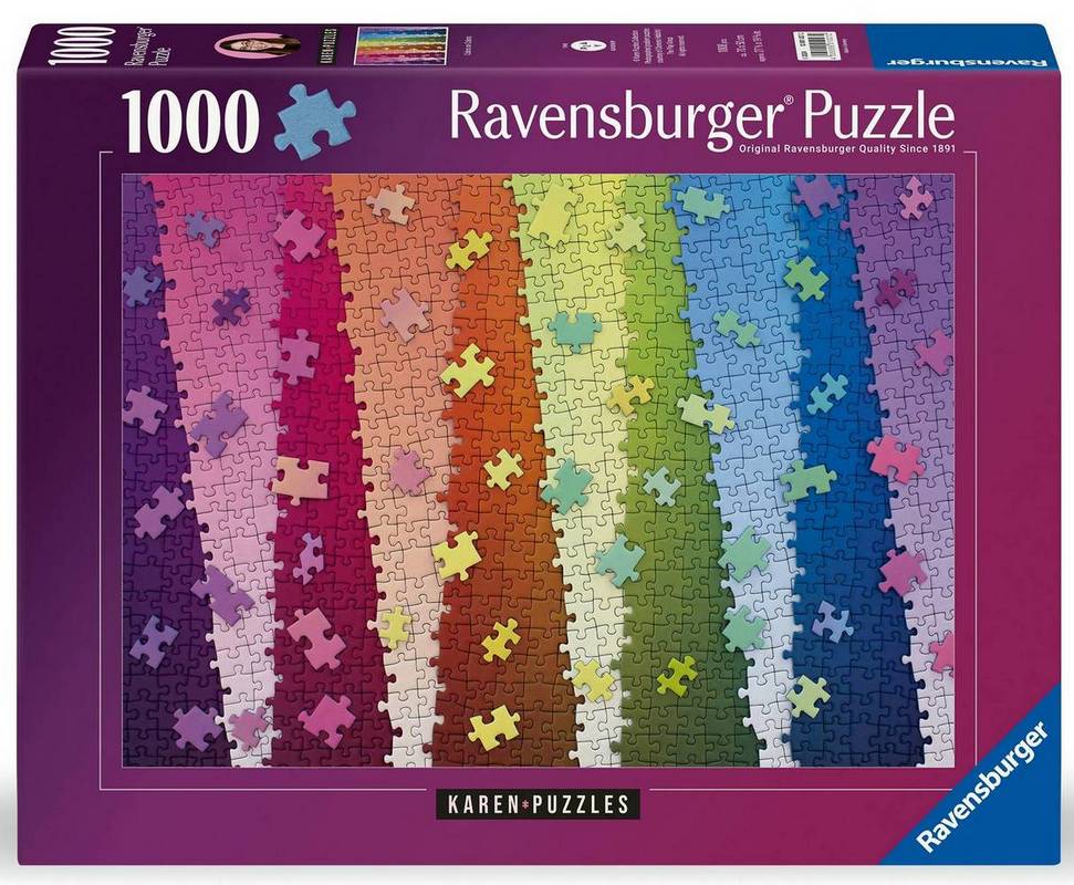 Ravensburger - Colours on Colours - Karen Puzzles - 1000 Piece Jigsaw Puzzle