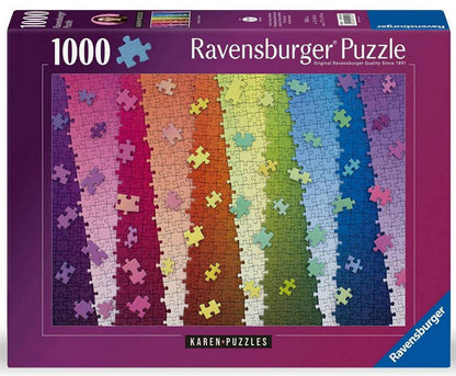 Ravensburger - Colours on Colours - Karen Puzzles - 1000 Piece Jigsaw Puzzle