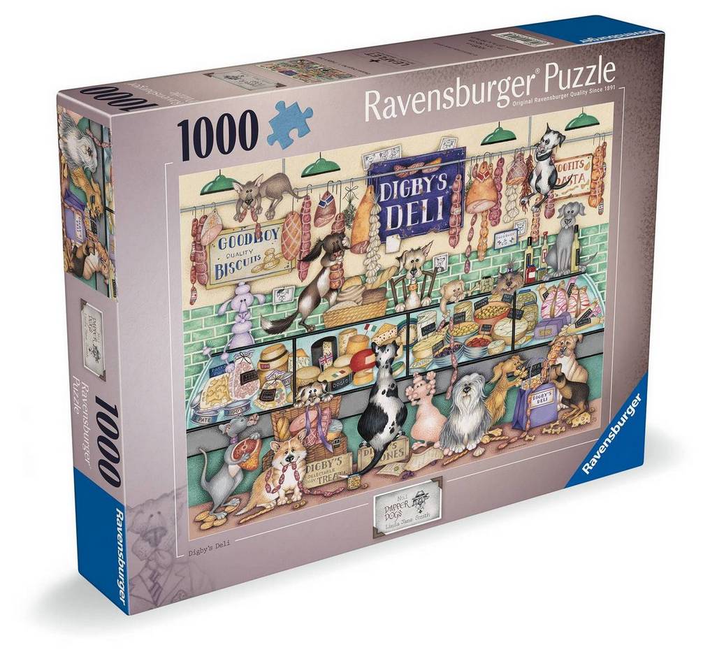 Ravensburger - Dapper Dogs No 1 - Digbys Deli - 1000 Piece Jigsaw Puzzle