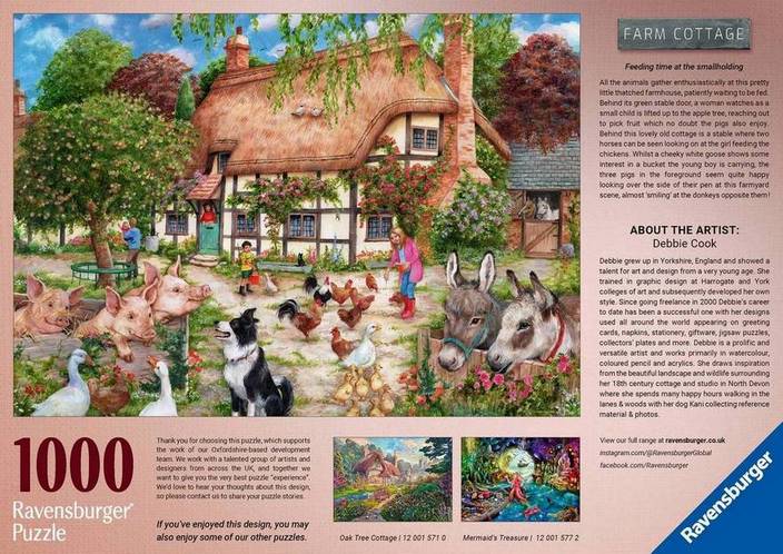 Ravensburger - Farm Cottage - 1000 Piece Jigsaw Puzzle