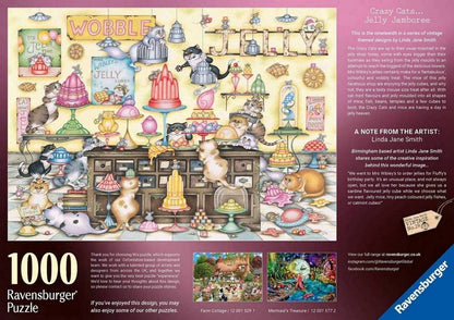 Ravensburger - Crazy Cats -  Jelly Jamboree - 1000 Piece Jigsaw Puzzle