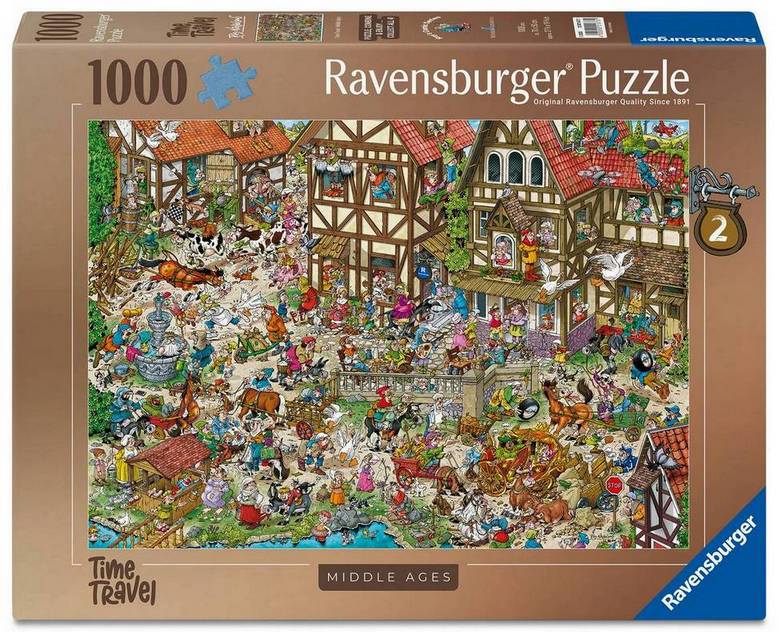 Ravensburger - Rays Comic Series - Time Travel No 2 - Middle Ages - 1000 Piece Jigsaw Puzzle