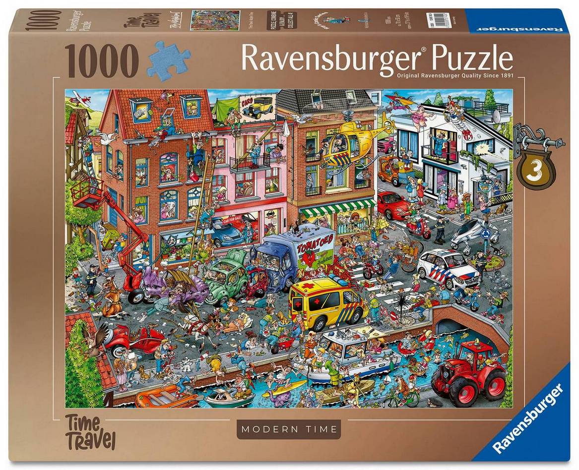 Ravensburger - Rays Comic Series - Time Travel No 3 - Modern Times - 1000 Piece Jigsaw Puzzle