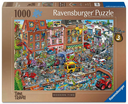 Ravensburger - Rays Comic Series - Time Travel No 3 - Modern Times - 1000 Piece Jigsaw Puzzle