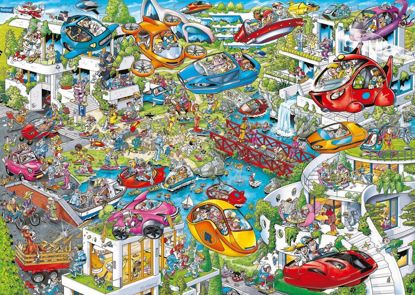 Ravensburger - Rays Comic Series - Time Travel No 4 - In the Future - 1000 Piece Jigsaw Puzzle