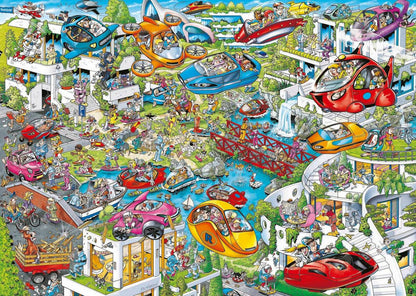 Ravensburger - Rays Comic Series - Time Travel No 4 - In the Future - 1000 Piece Jigsaw Puzzle