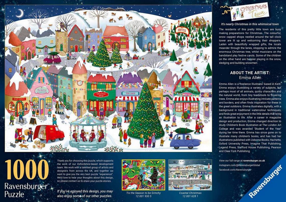 Ravensburger - Christmas Town - 1000 Piece Jigsaw Puzzle