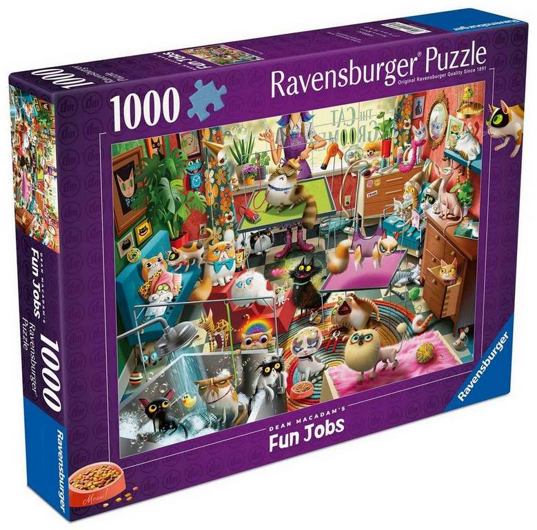 Ravensburger - The Cat Groomer - 1000 Piece Jigsaw Puzzle