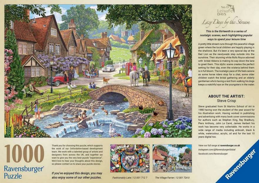 Ravensburger - Leisure Days No 13 - By the Stream - 1000 Piece Jigsaw Puzzle