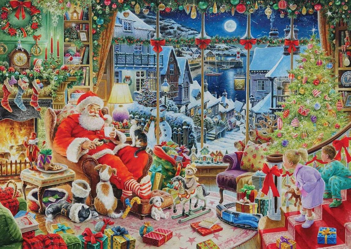 Ravensburger - Christmas Limited Edition No 30 - Santa takes a Break - 1000 Piece Jigsaw Puzzle