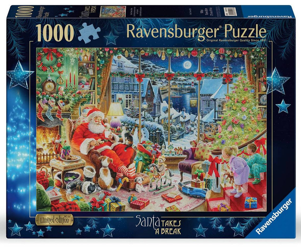 Ravensburger - Christmas Limited Edition No 30 - Santa takes a Break - 1000 Piece Jigsaw Puzzle