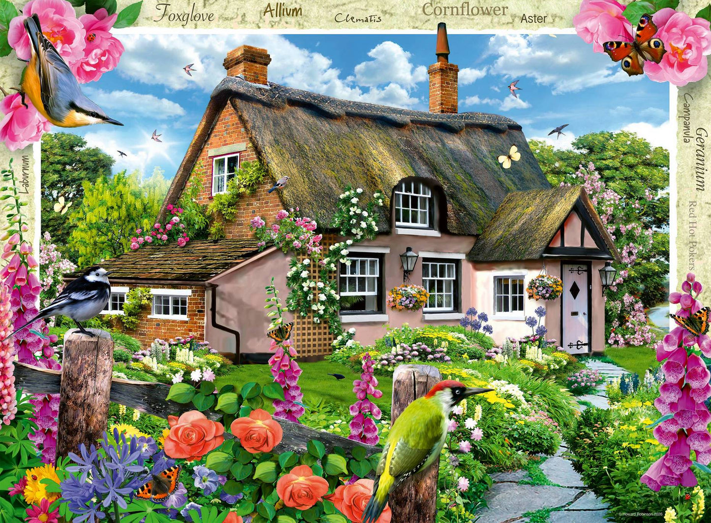 Ravensburger - Happy Days No 10 - Country Gardens - 4 x 500 Piece Jigsaw Puzzle