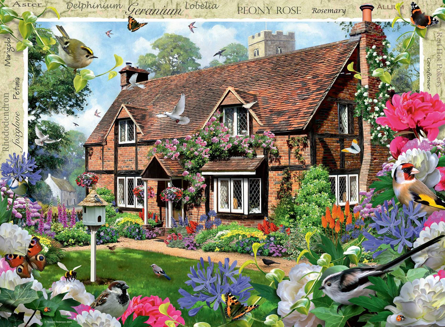 Ravensburger - Happy Days No 10 - Country Gardens - 4 x 500 Piece Jigsaw Puzzle