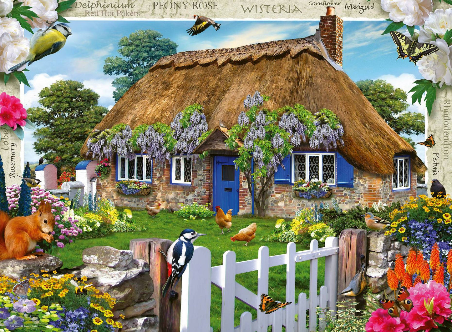 Ravensburger - Happy Days No 10 - Country Gardens - 4 x 500 Piece Jigsaw Puzzle