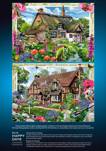 Ravensburger - Happy Days No 10 - Country Gardens - 4 x 500 Piece Jigsaw Puzzle