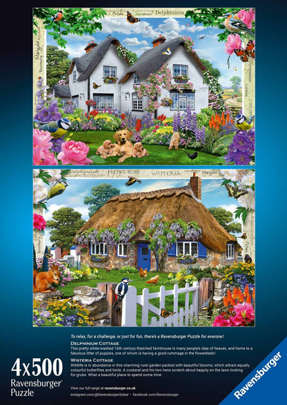 Ravensburger - Happy Days No 10 - Country Gardens - 4 x 500 Piece Jigsaw Puzzle