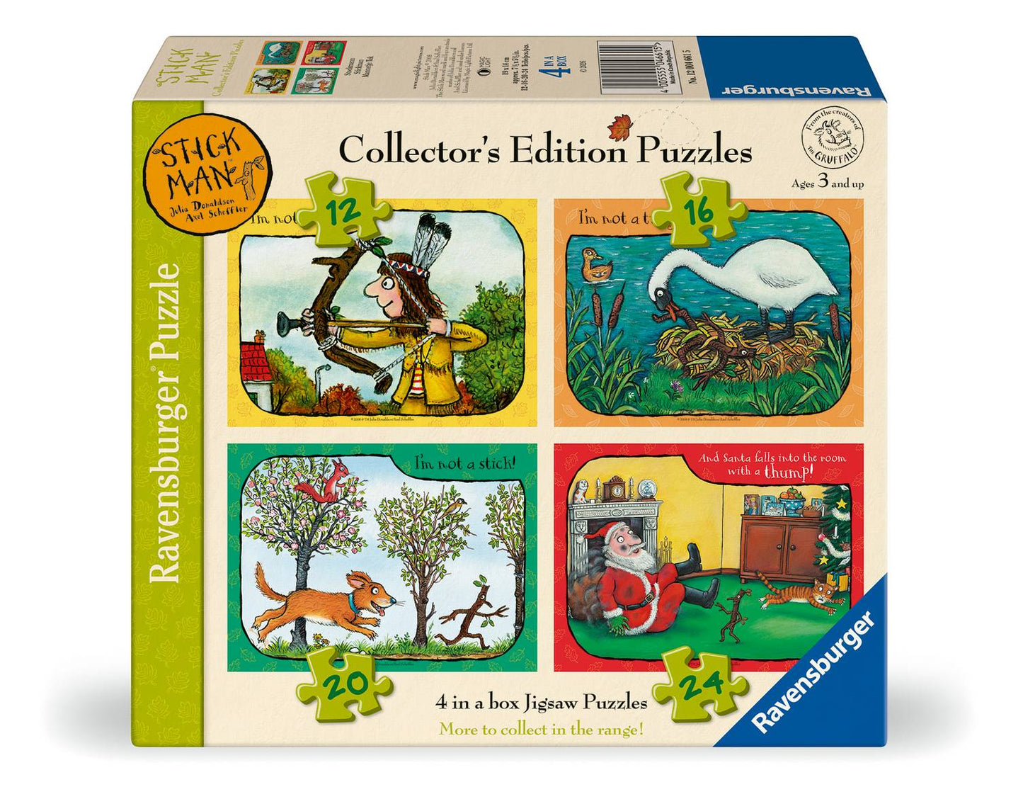 Ravensburger - Gruffalo & Friends Collection - Stickman - 4 in a Box Jigsaw Puzzle