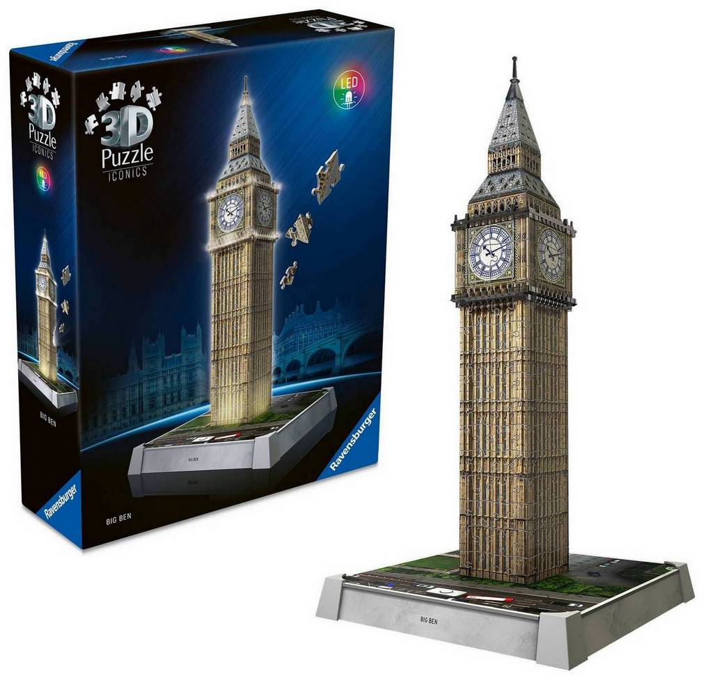 Ravensburger - Iconics - Big Ben Light Up - 216 Piece 3D Jigsaw