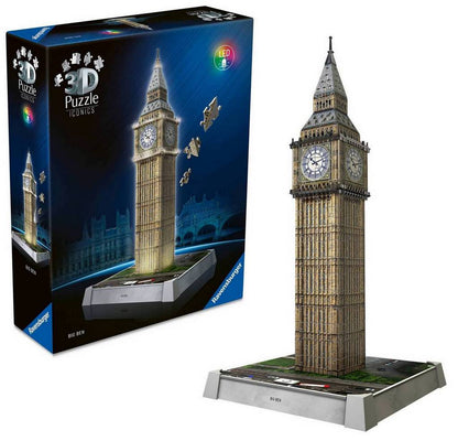 Ravensburger - Iconics - Big Ben Light Up - 216 Piece 3D Jigsaw Puzzle