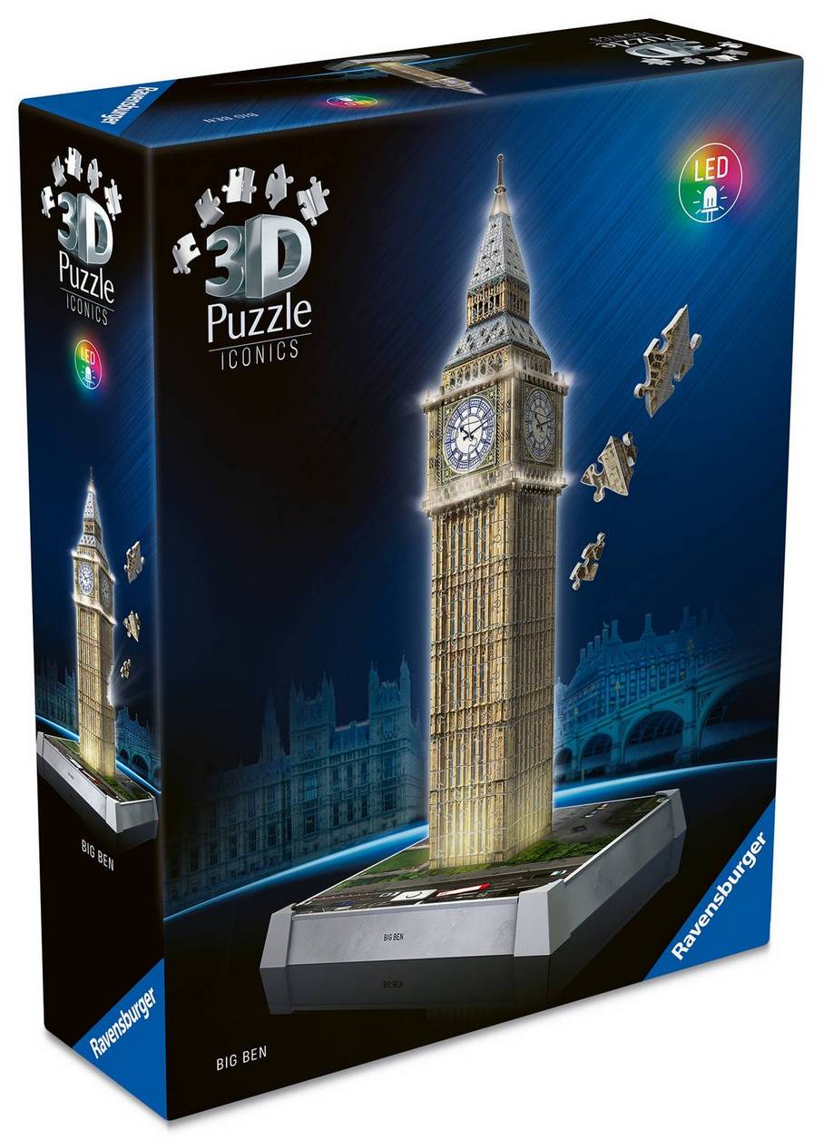 Ravensburger - Iconics - Big Ben Light Up - 216 Piece 3D Jigsaw