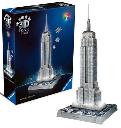Ravensburger - Iconics - Empire State Building Light Up - 216 Piece 3D Jigsaw Puzzle