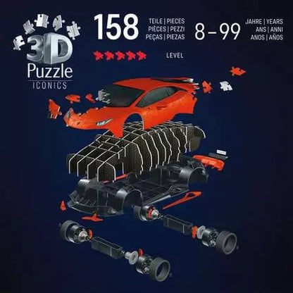 Ravensburger - Iconics - Lamborghini Huracan Evo - 108 Piece 3D Jigsaw Puzzle
