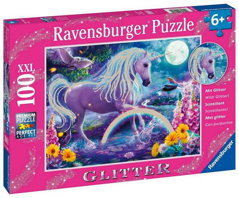 Ravensburger - Glitter Unicorn Glitter - 100XXL Piece Jigsaw Puzzle