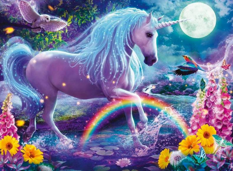 Ravensburger - Glitter Unicorn Glitter - 100XXL Piece Jigsaw Puzzle