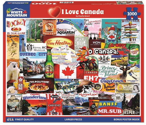 White Mountain - I Love Canada - 1000 Piece Jigsaw Puzzle