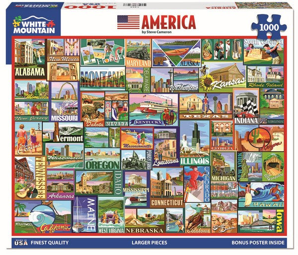 White Mountain - America - 1000 Piece Jigsaw Puzzle