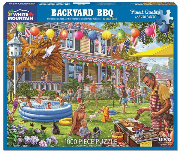 White Mountain - Backyard BBQ - 1000 Piece Jigsaw Puzzle