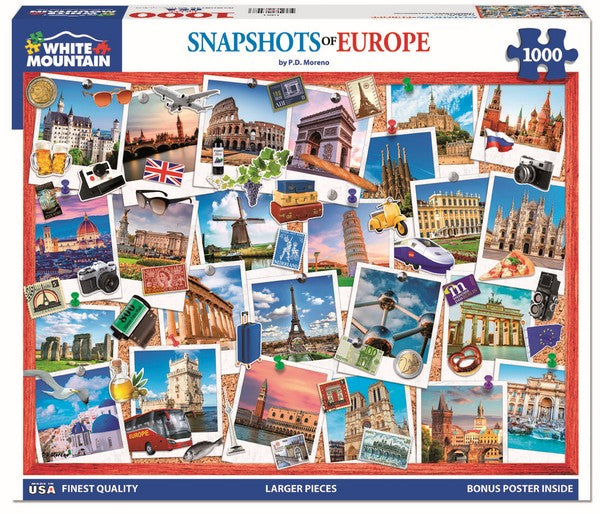 White Mountain - Snapshots of Europe - 1000 Piece Jigsaw Puzzle