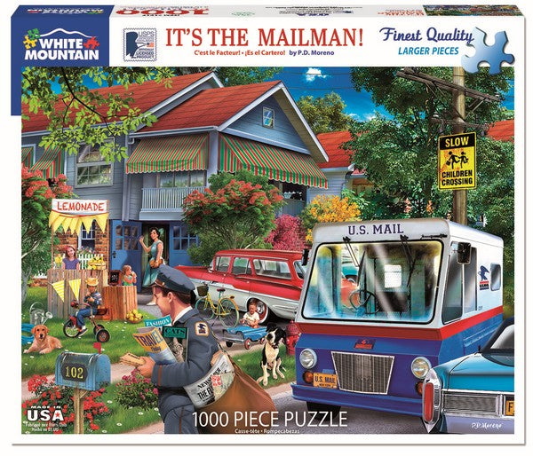 White Mountain - It's the Mailman - 1000 Piece Jigsaw Puzzle