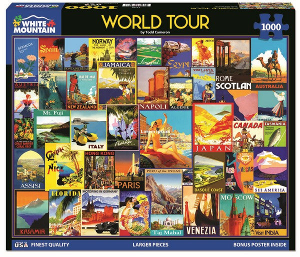White Mountain - World Tour - 1000 Piece Jigsaw Puzzle
