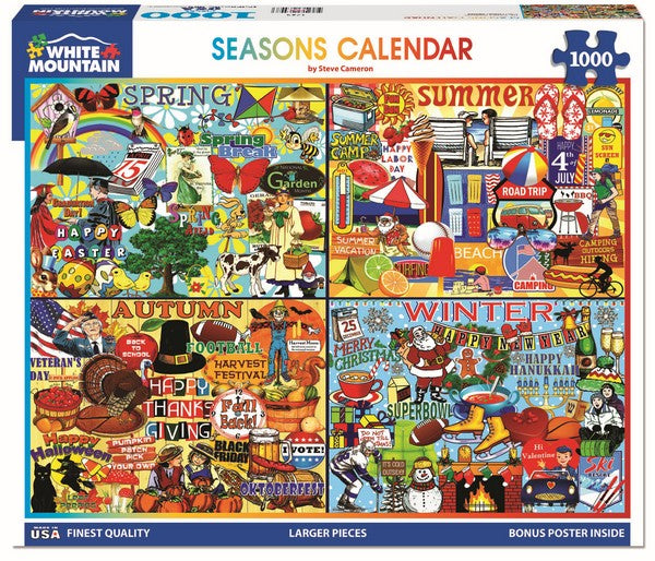 White Mountain - Seasons Calendar - 1000 Piece Jigsaw Puzzle