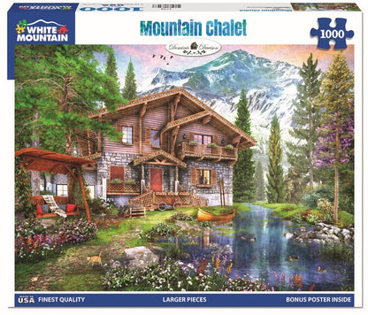 White Mountain - Mountain Chalet - 1000 Piece Jigsaw Puzzle
